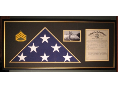 Honor military service with a custom frame.